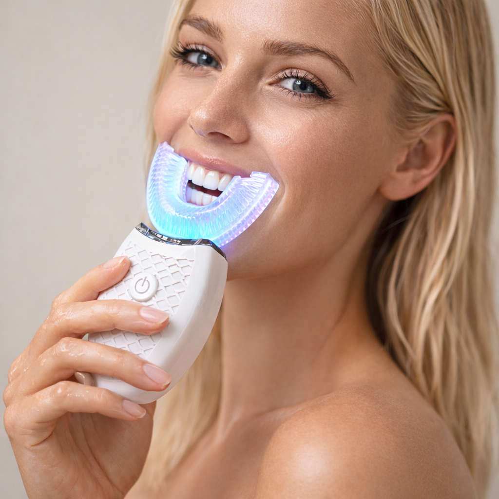 מברשת שיניים חשמלית 360-לצחצוח בלחיצת כפתור ושיניים לבנות